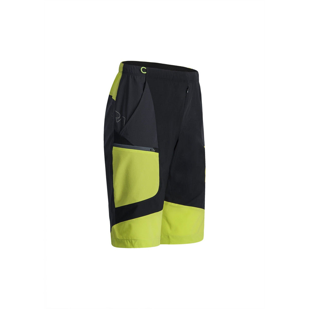 Montura Block Light Bermuda Nero/Verde Lime - Pantaloni Corti Uomo