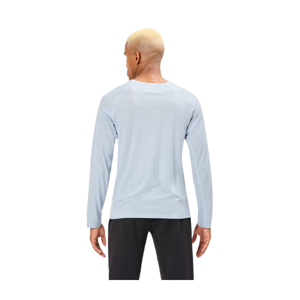 NNormal Mens Merino Long Sleeve T-shirt Blue - Maglia Maniche Lunghe Trail Running