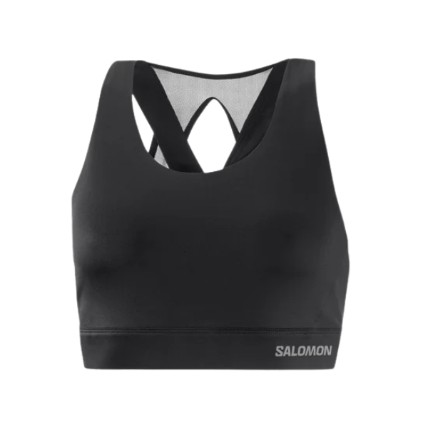Salomon Cross Run Bra Deep Black W - Top Running Donna