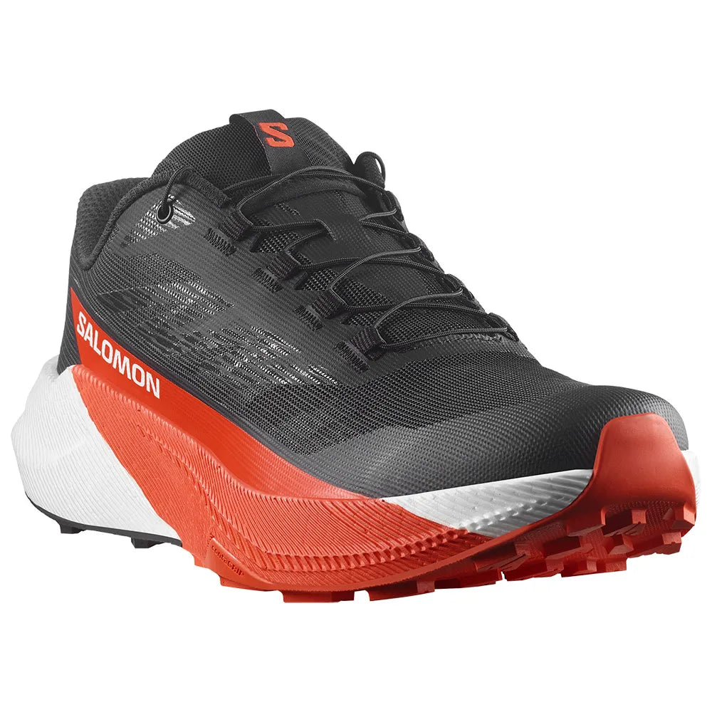 Salomon Pulsar Black / Tomato - Scarpa Trail Running