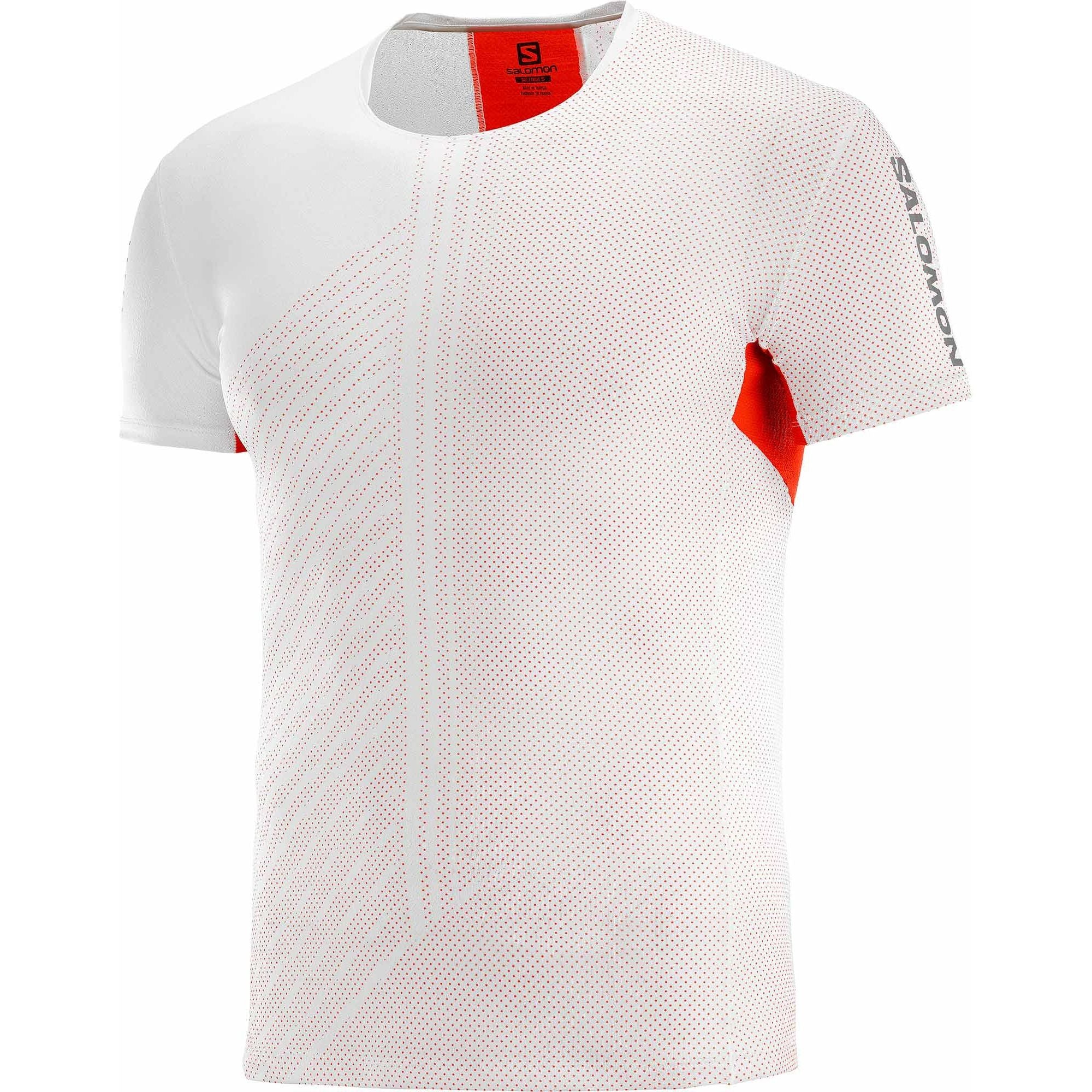 Salomon S-Lab Sense Tee White / Racing Red - T-Shirt Trail Running