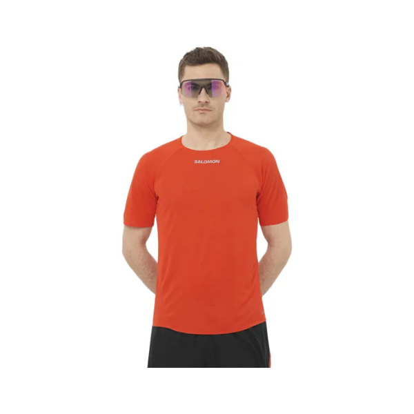 Salomon S-Lab Speed Tee M Fiery Red - Maglia Trail Running Uomo
