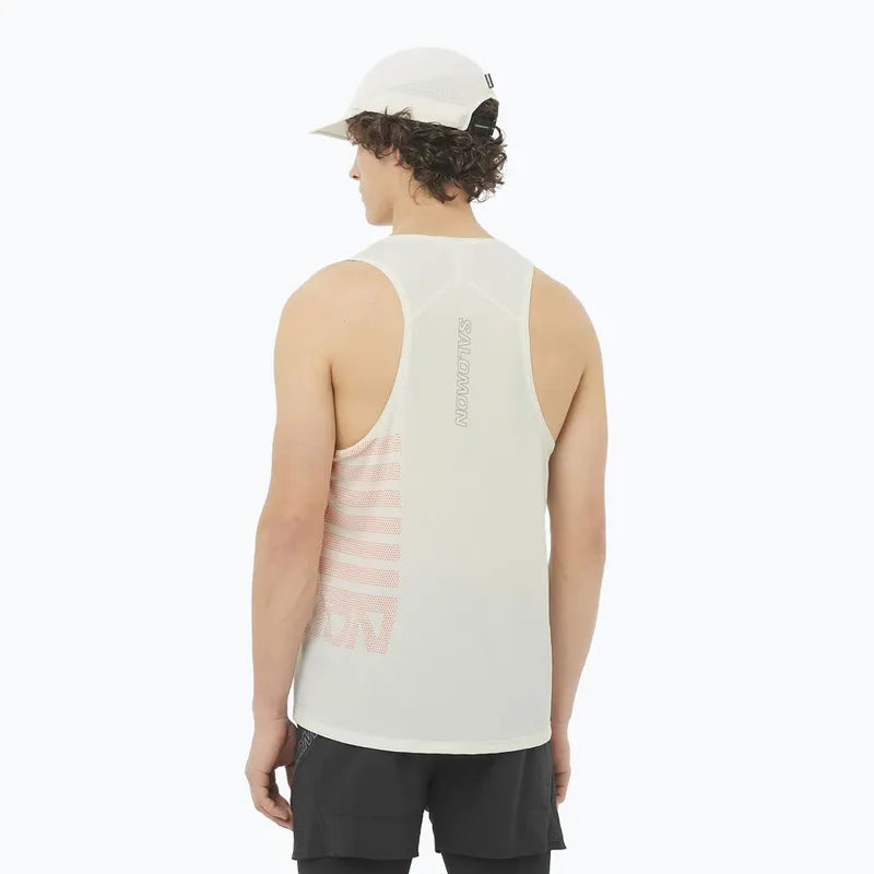 Salomon Sense Aero Singlet Gfx Icicle- Canotta Running