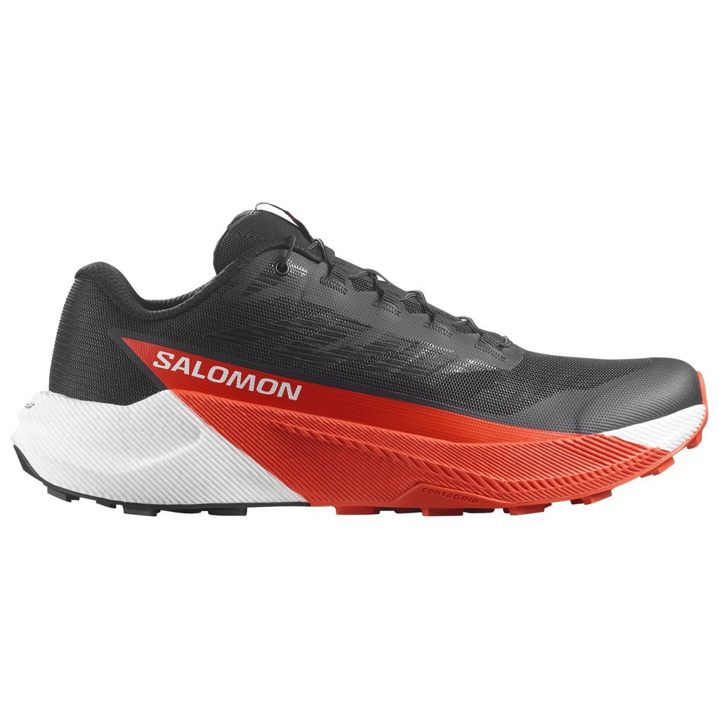 Salomon Pulsar Black / Tomato - Scarpa Trail Running