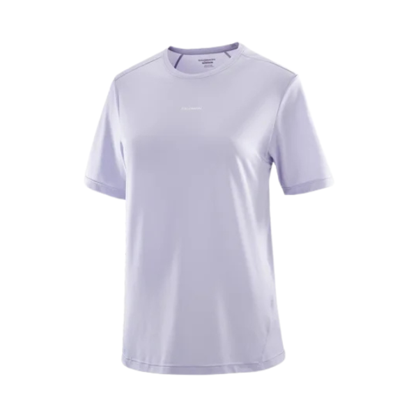 Salomon Shkout Core SS Tee W Cosmic Sky - T-Shirt Donna Running