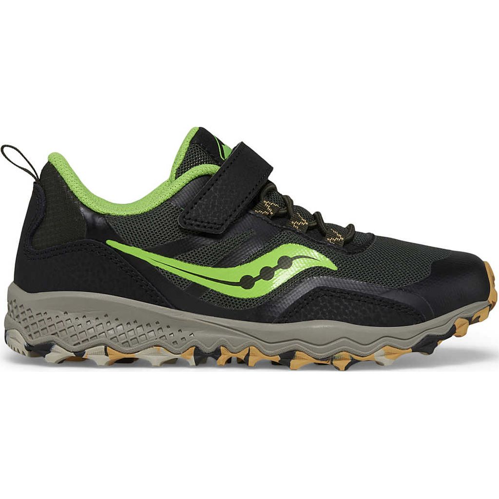 Saucony Peregrine 12 Shield AC Black Slime - Scarpa Bambino