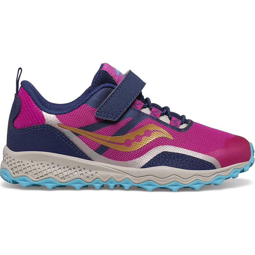 Saucony Peregrine 12 Shield AC Navy / Pink - Scarpa Bambino