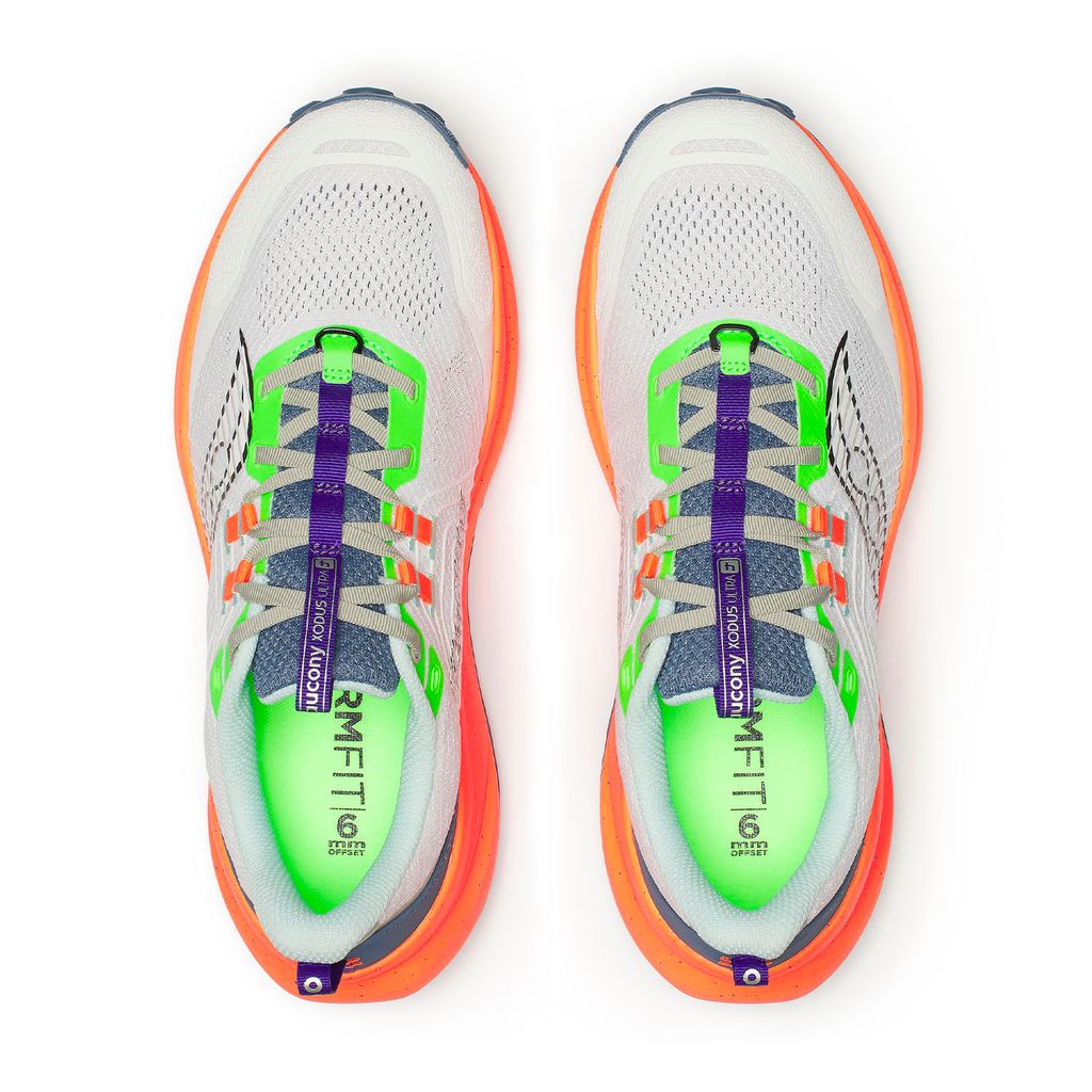 Saucony Xodus Ultra 4 White Tumeric - Scarpa Trail Running