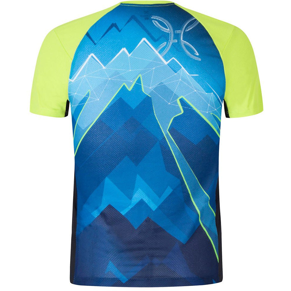 Montura Flash T-Shirt Fluo Yellow/Blu - Maglia Running Uomo