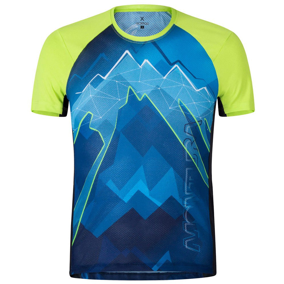 Montura Flash T-Shirt Fluo Yellow/Blu - Maglia Running Uomo