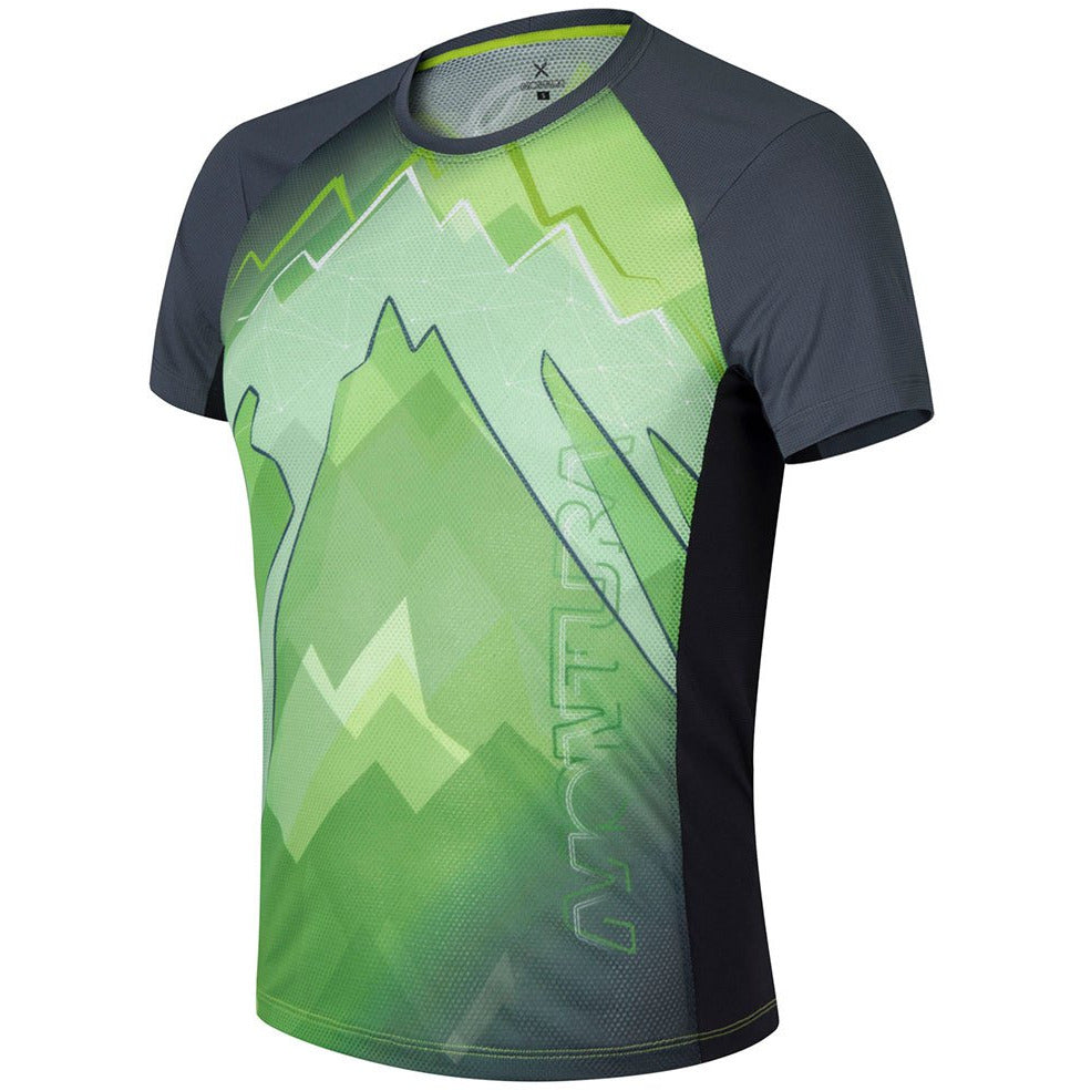 Montura Flash T-Shirt Grey/Green - Maglia Running Uomo