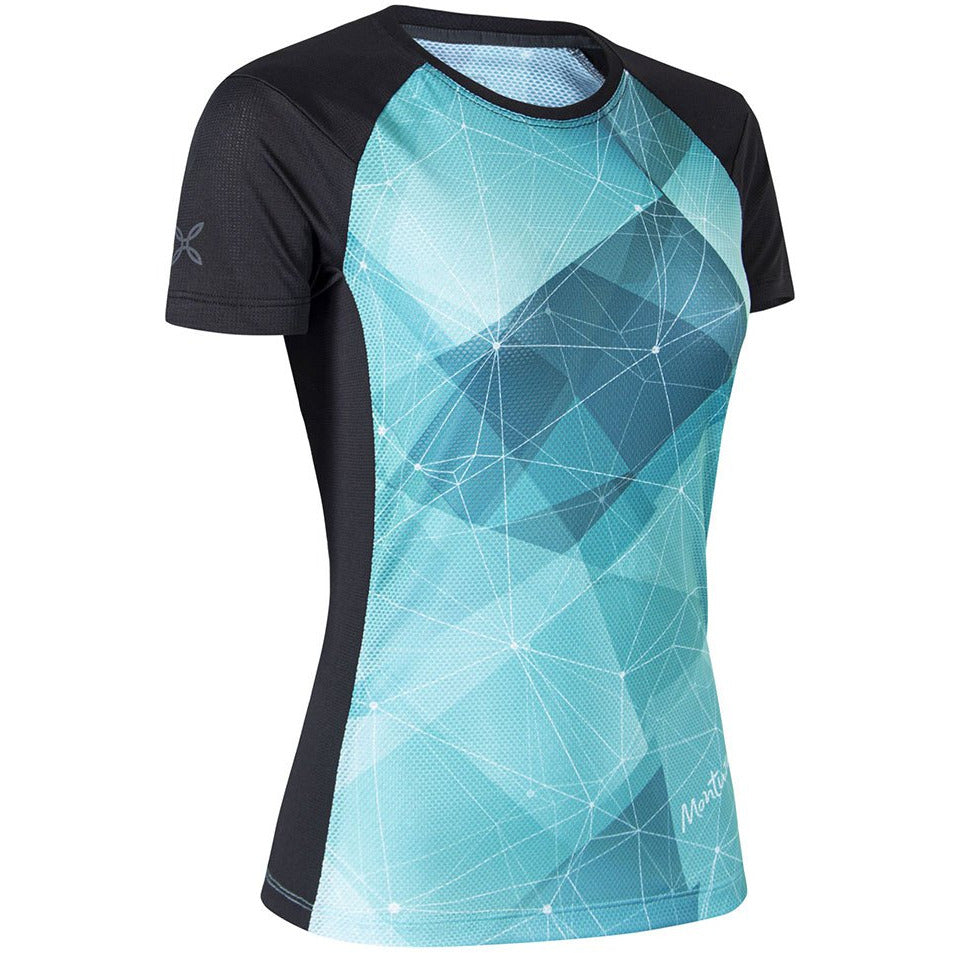Montura Ghost T-Shirt Black/Light Blue - Maglia Running Donna