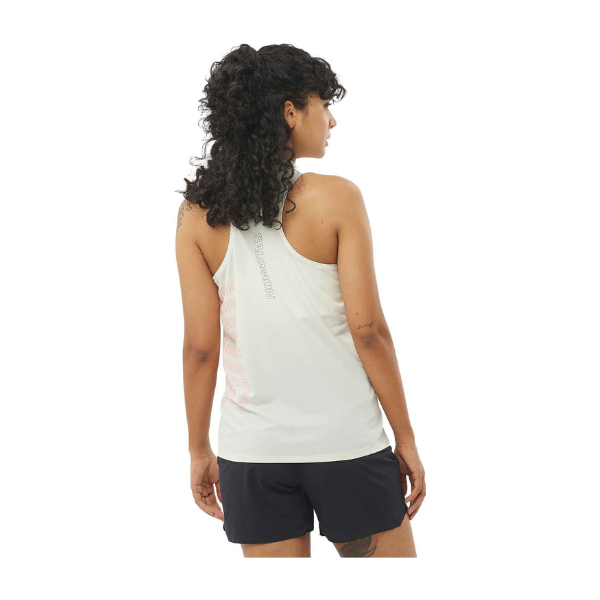 Salomon Sense Aero Singlet Gfx W Icicle- Canotta Running Donna