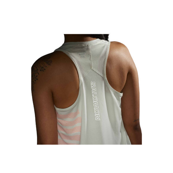 Salomon Sense Aero Singlet Gfx W Icicle- Canotta Running Donna