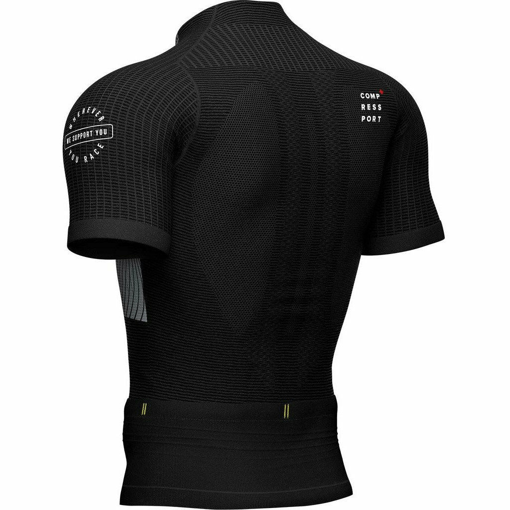 Compressport Trail Postural Top Black - Maglia Running Uomo - Mud and Snow