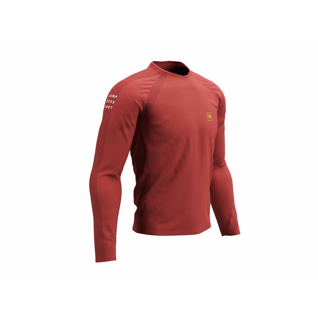 Compressport Training T-Shirt Long Sleeves Apple - Maglia Running Uomo Manica Lunga - Mud and Snow
