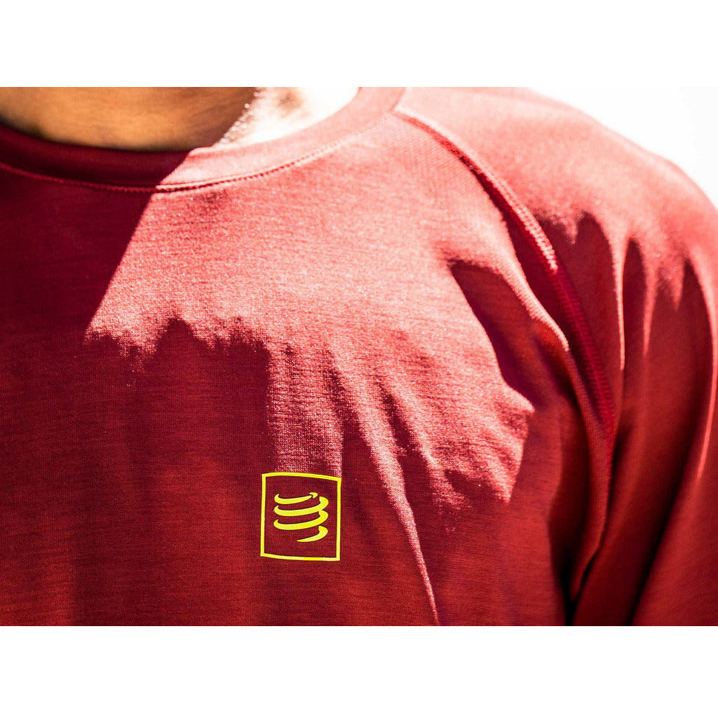 Compressport Training T-Shirt Long Sleeves Apple - Maglia Running Uomo Manica Lunga - Mud and Snow