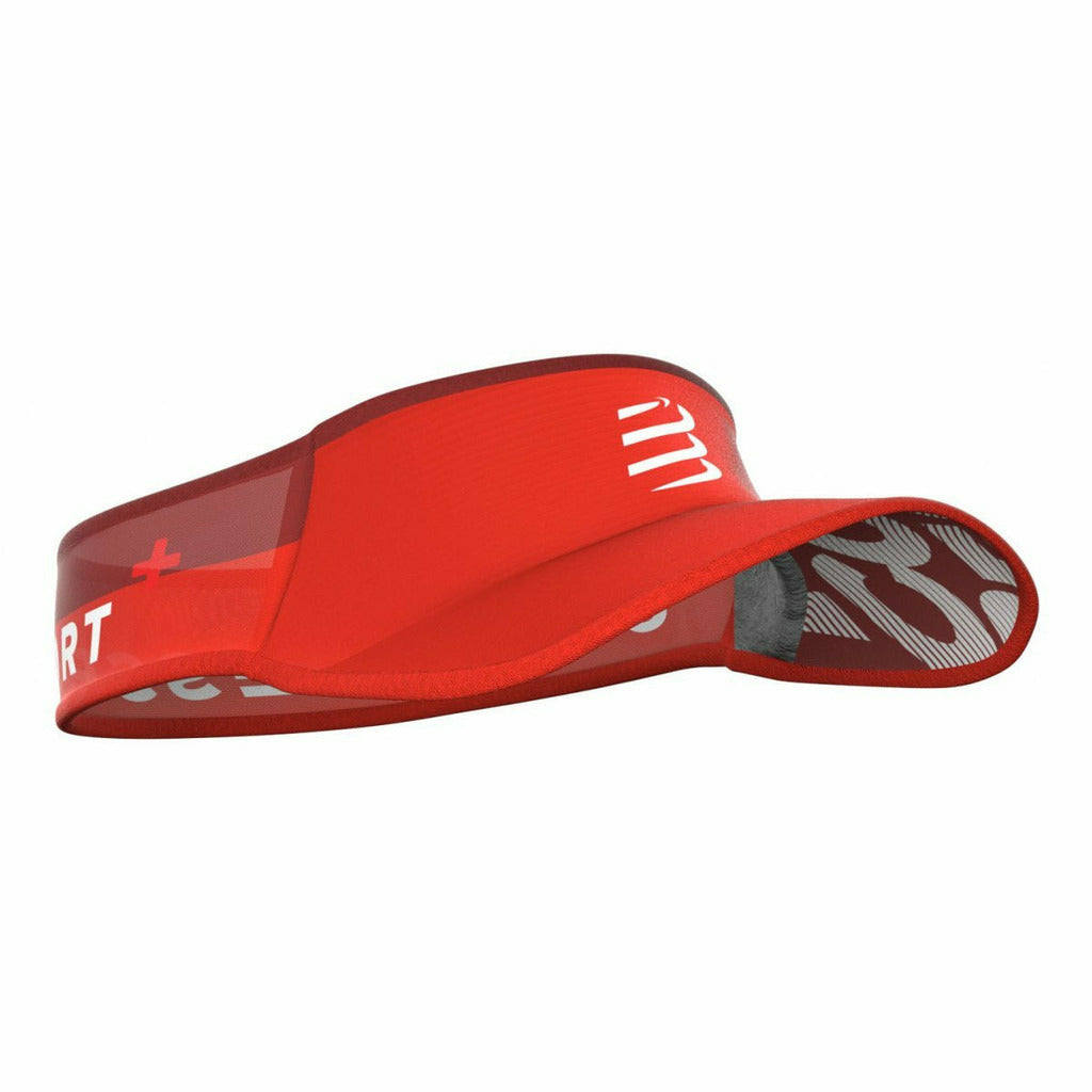 Compressport Visor Ultralight Red - Visiera Running - Mud and Snow
