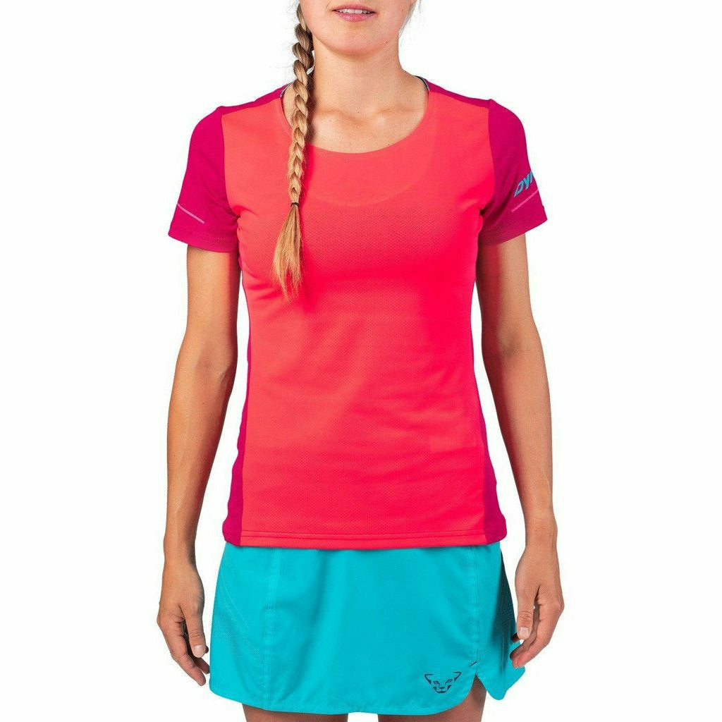 Dynafit Alpine Tee Fluo Pink - T-Shirt Running Donna - Mud and Snow
