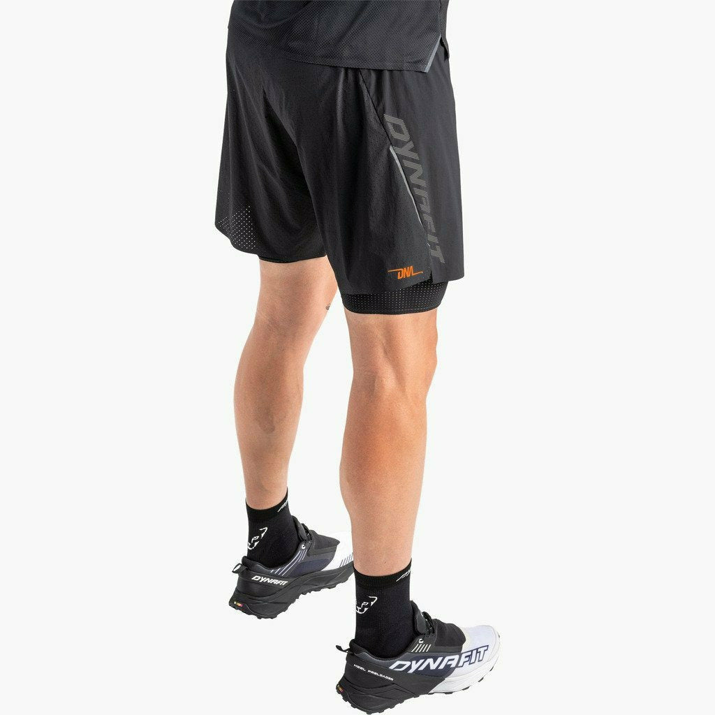 Dynafit DNA ULTRA 2/1 Short Black - Pantaloni Trail Running Uomo - Mud and Snow