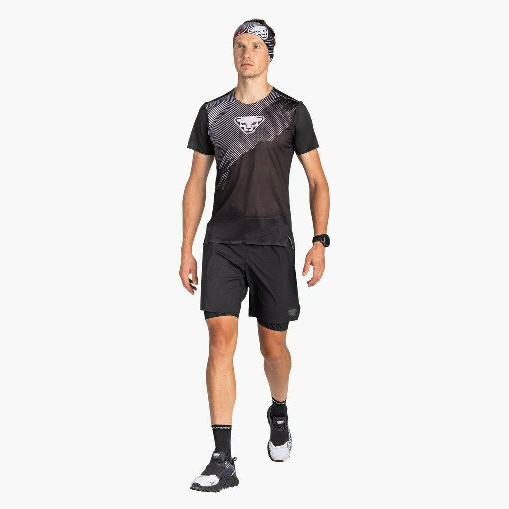 Dynafit DNA ULTRA 2/1 Short Black - Pantaloni Trail Running Uomo - Mud and Snow