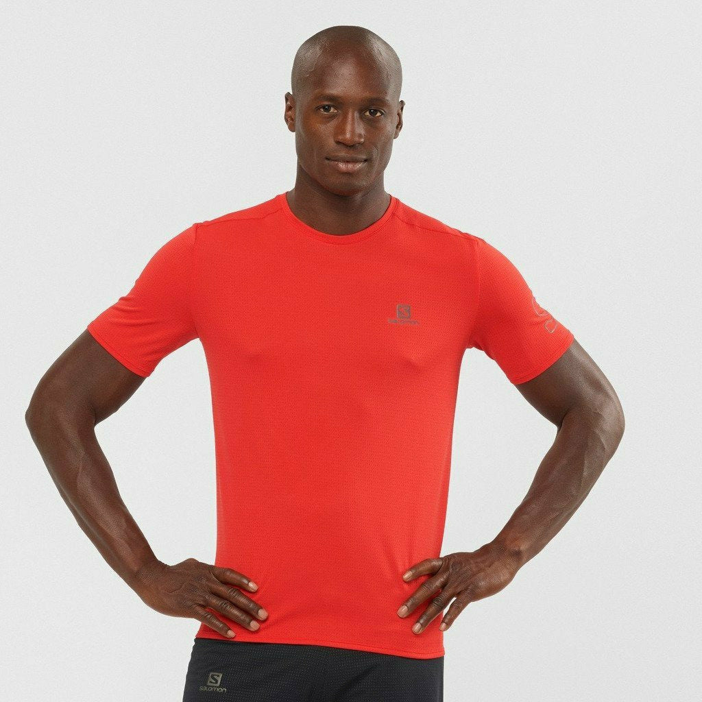 Salomon XA Trail Tee Goji Berry - Maglia Running - Mud and Snow