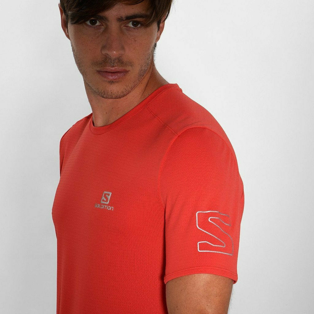 Salomon XA Trail Tee Goji Berry - Maglia Running - Mud and Snow