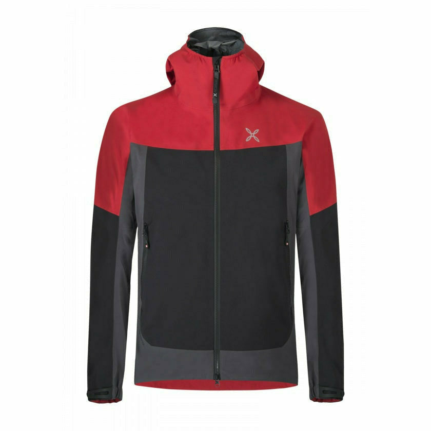 Montura Iron Jacket 2.0 Nero/ Rosso - Giacca Gore Tex uomo - Mud and Snow
