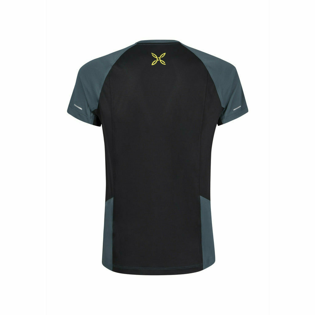 Montura Run Logo T-Shirt Blu Cenere - Maglia Running Uomo - Mud and Snow