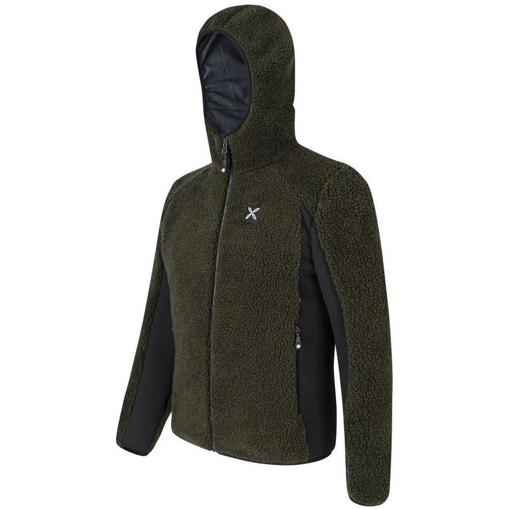 Montura Sherpa Maglia Verde Muschio - Pile Peloso - Mud and Snow