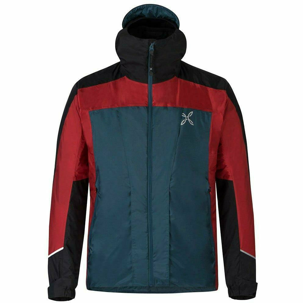 Montura Trident 2.0 Jacket Blu Cenere / Rosso - Giacca Outdoor - Mud and Snow