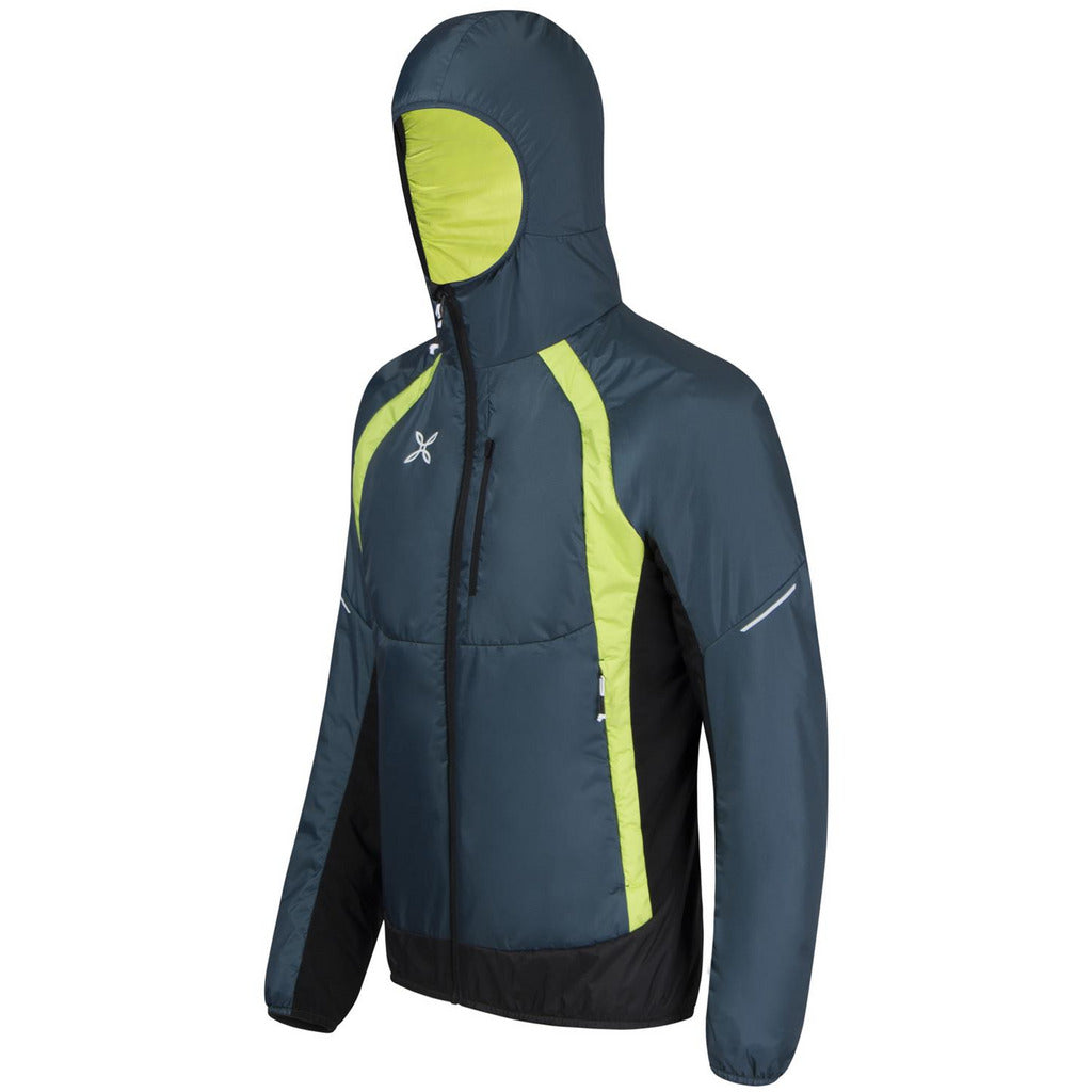 Montura Vulcan 2.0 Jacket Blu Cenere / Verde Lime - Giacca Sci Alpinismo - Mud and Snow