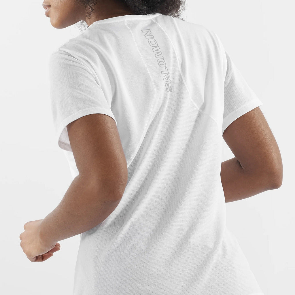 Salomon Sense Aero Tee White - Maglia Running Donna