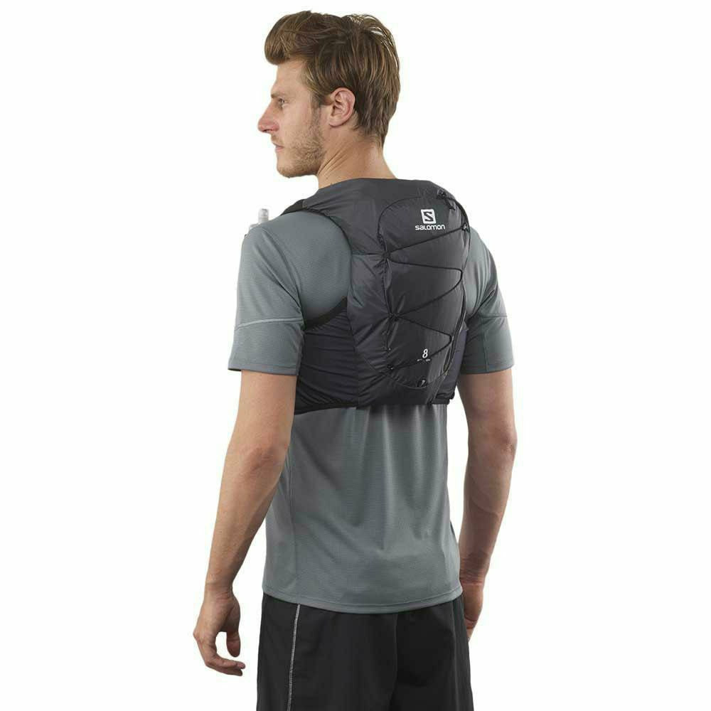 Salomon Active Skin 8 Ebony - Zaino Trail Running - Mud and Snow