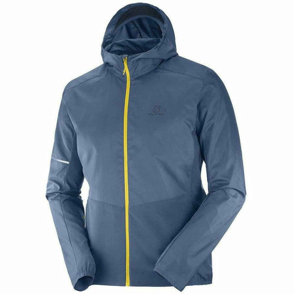 Salomon Agile FZ Hoodie Dark Denim - Giacca Uomo Running - Mud and Snow