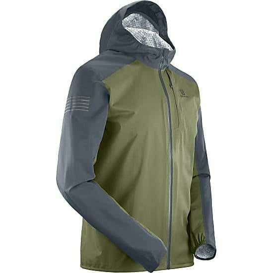 Salomon Bonatti Jacket Ebony - Giacca Uomo Running Impermeabile - Mud and Snow