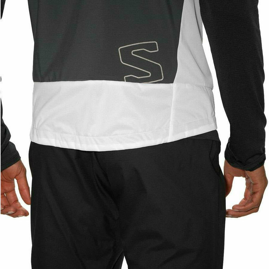 Salomon Light Vest White - Smanicato Running Uomo - Mud and Snow