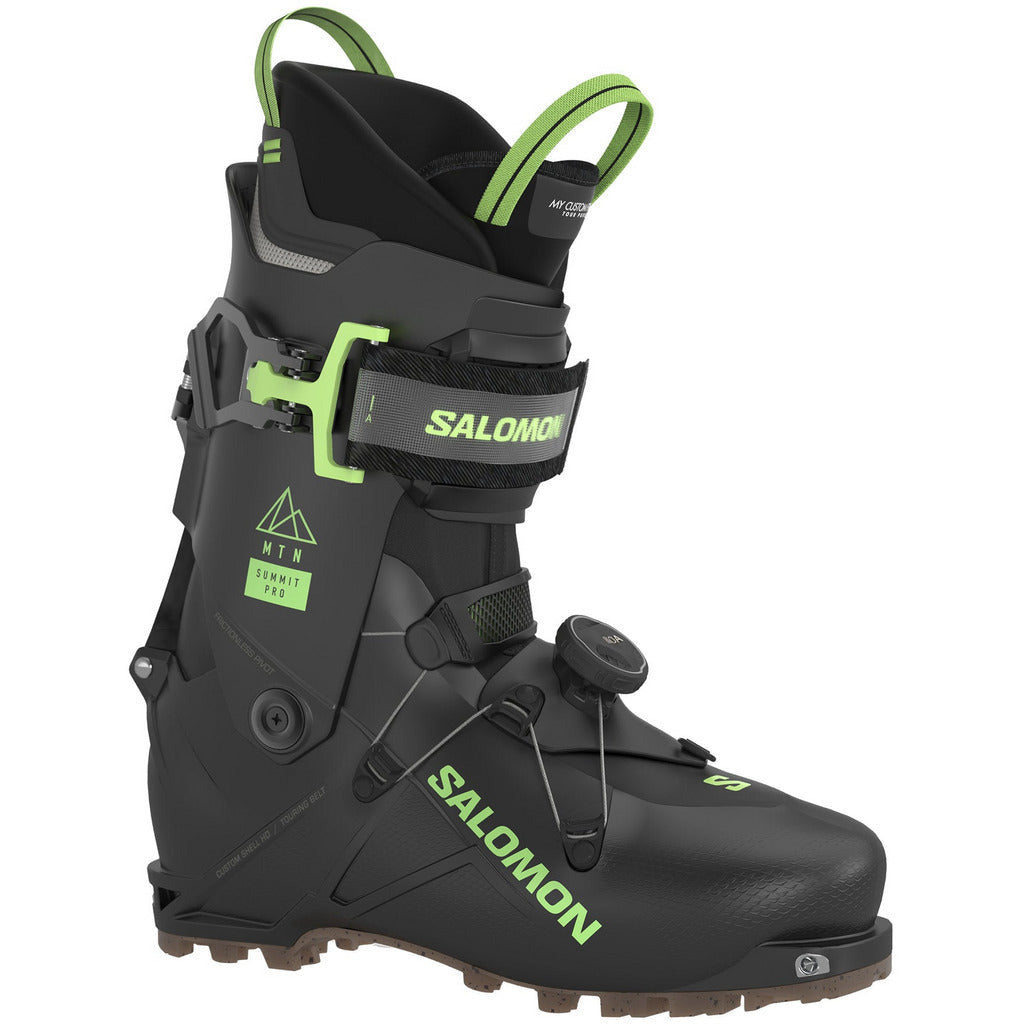 Salomon MTN Summit Pure Black/Neon Green - Scarponi Sci Alpinismo - Mud and Snow
