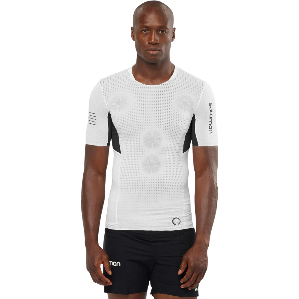 Salomon S-Lab NSO Tee White - Maglia Running Uomo - Mud and Snow