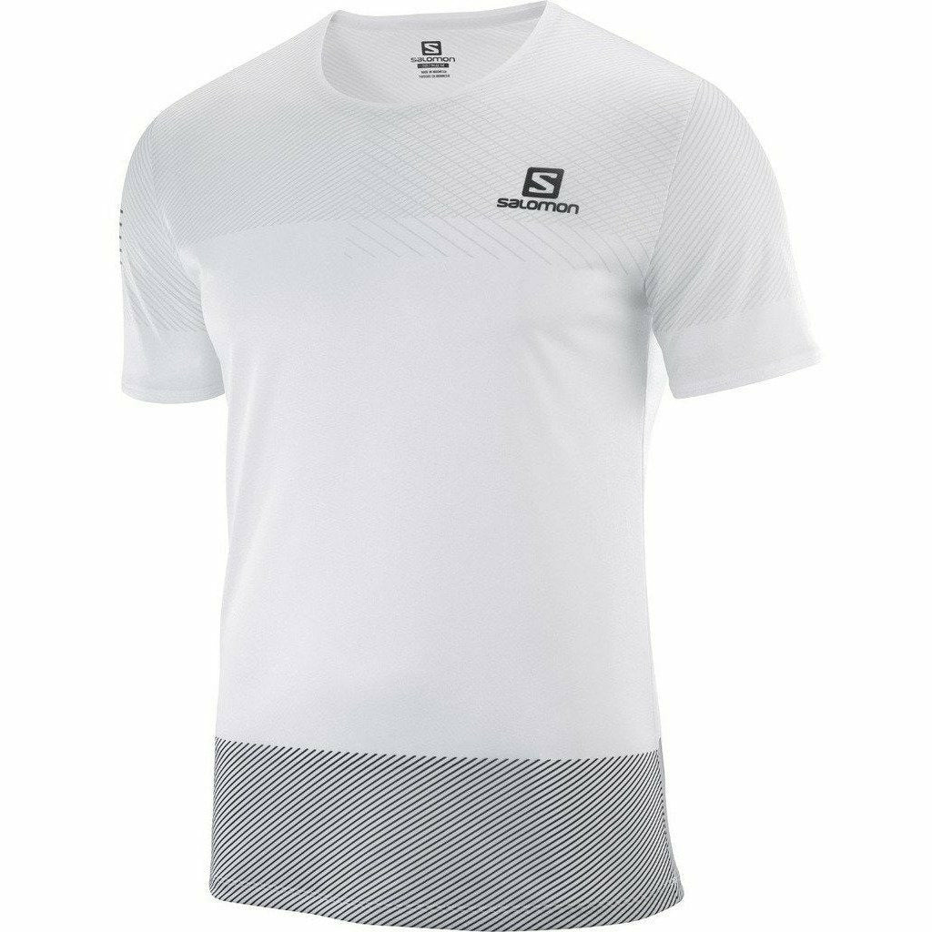 Salomon Sense Tee White/Black/Alloy - Maglia Running - Mud and Snow