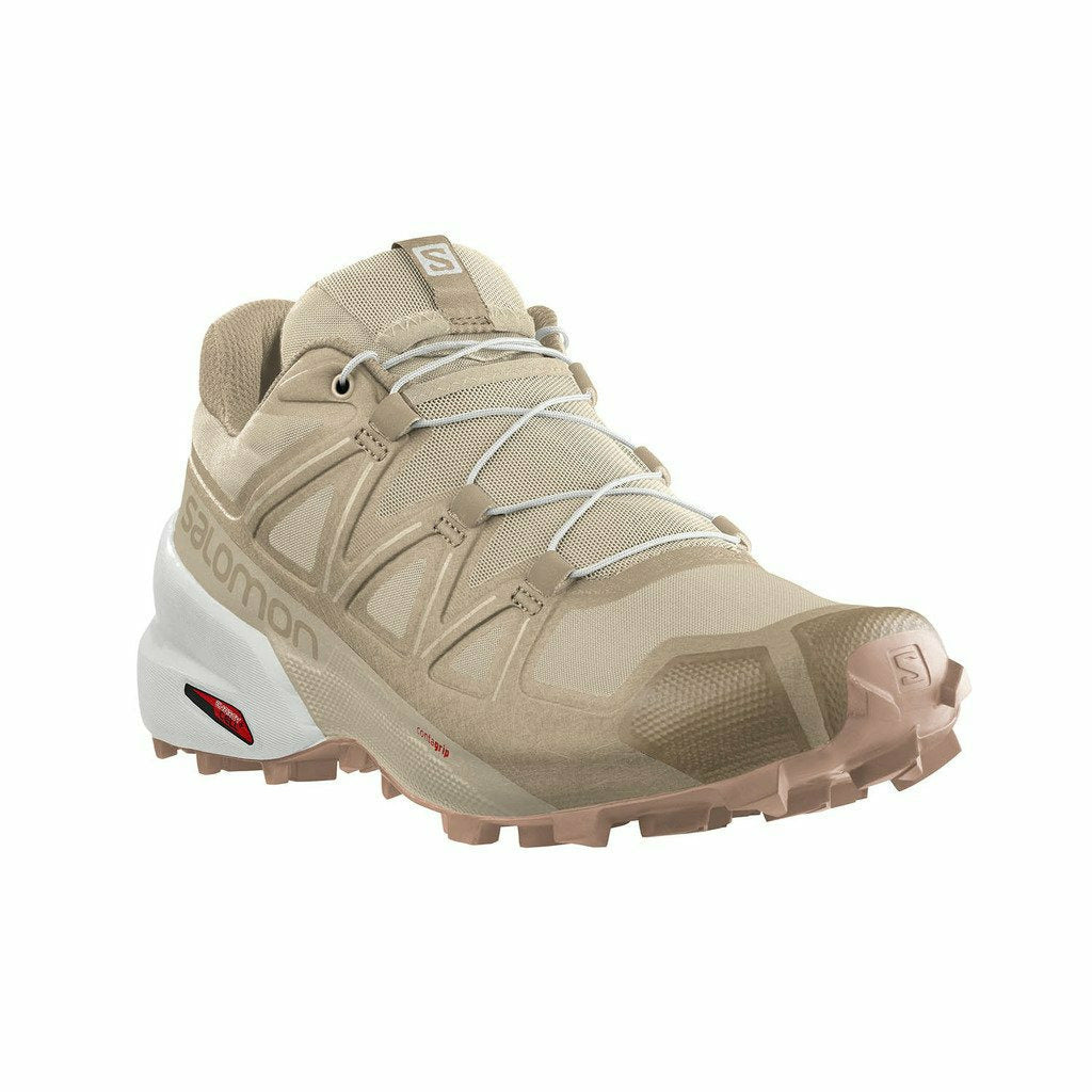 Salomon Speedcross 5 W Bleached Sand / White - Scarpa Trail Running Donna - Mud and Snow