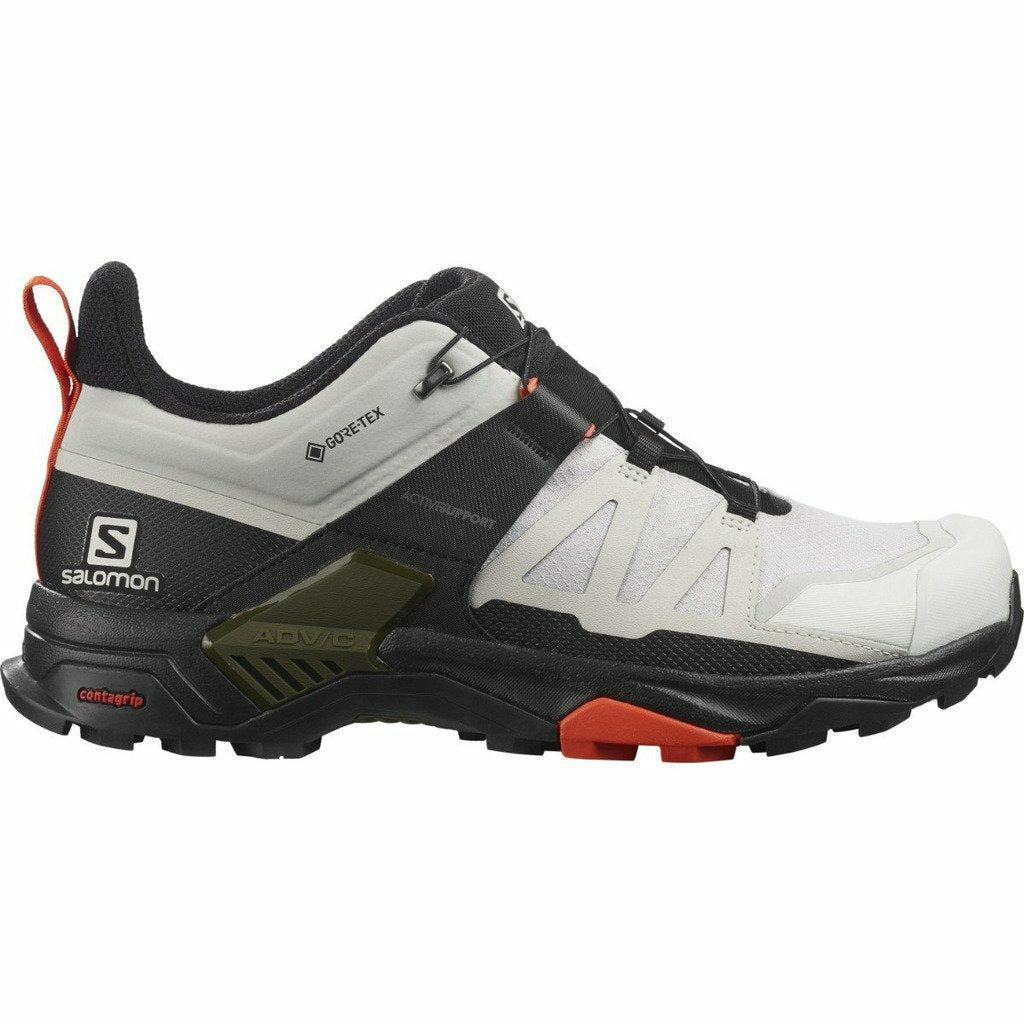 Salomon X Ultra 4 GTX Lunar / Black / Tomato - Scarpa Outdoor Uomo - Mud and Snow