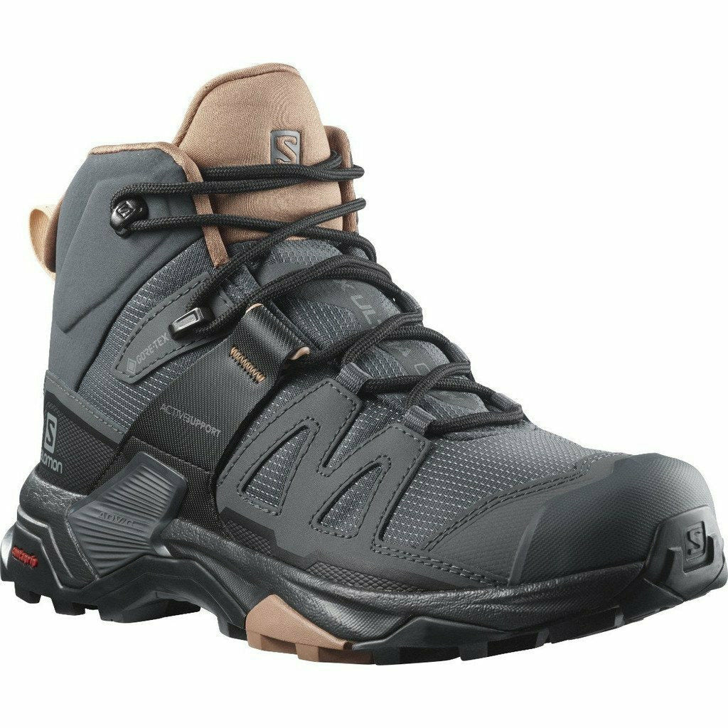 Salomon X Ultra 4 Mid GTX W Ebony / Mocha - Scarponcino Trekking Impermeabile - Mud and Snow