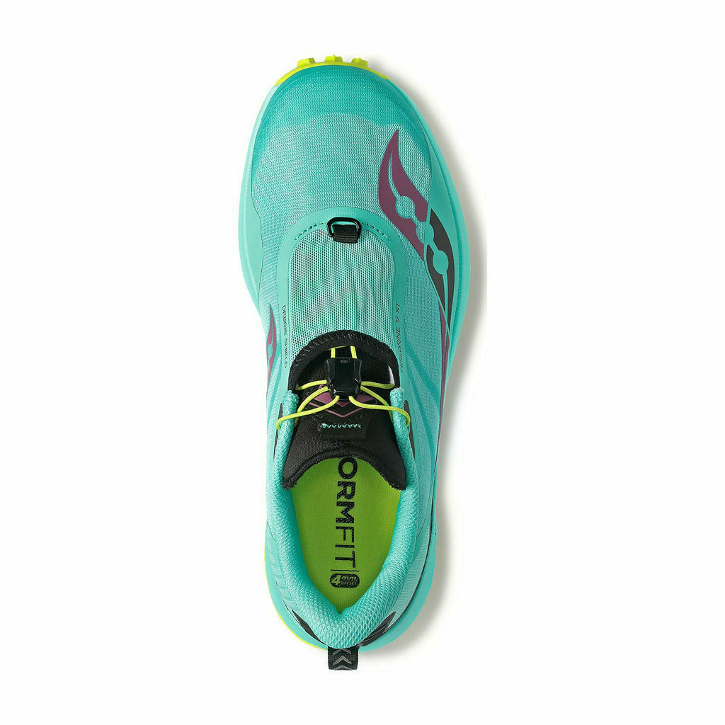 Saucony Peregrine 12 ST Cool Mint/Acid Comme - Scarpa Trail Running Donna - Mud and Snow