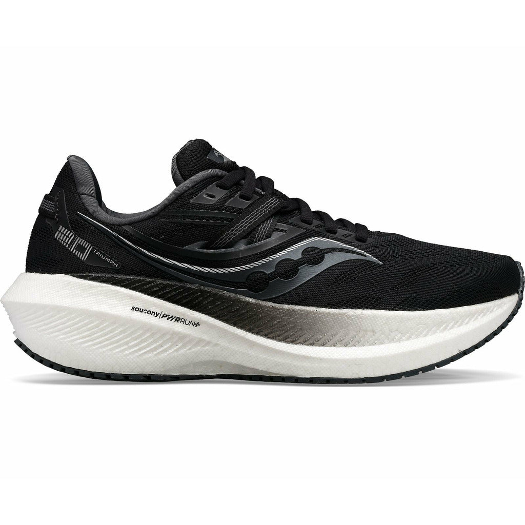 Saucony Triumph 20 Black / White - Scarpa Running Donna - Mud and Snow