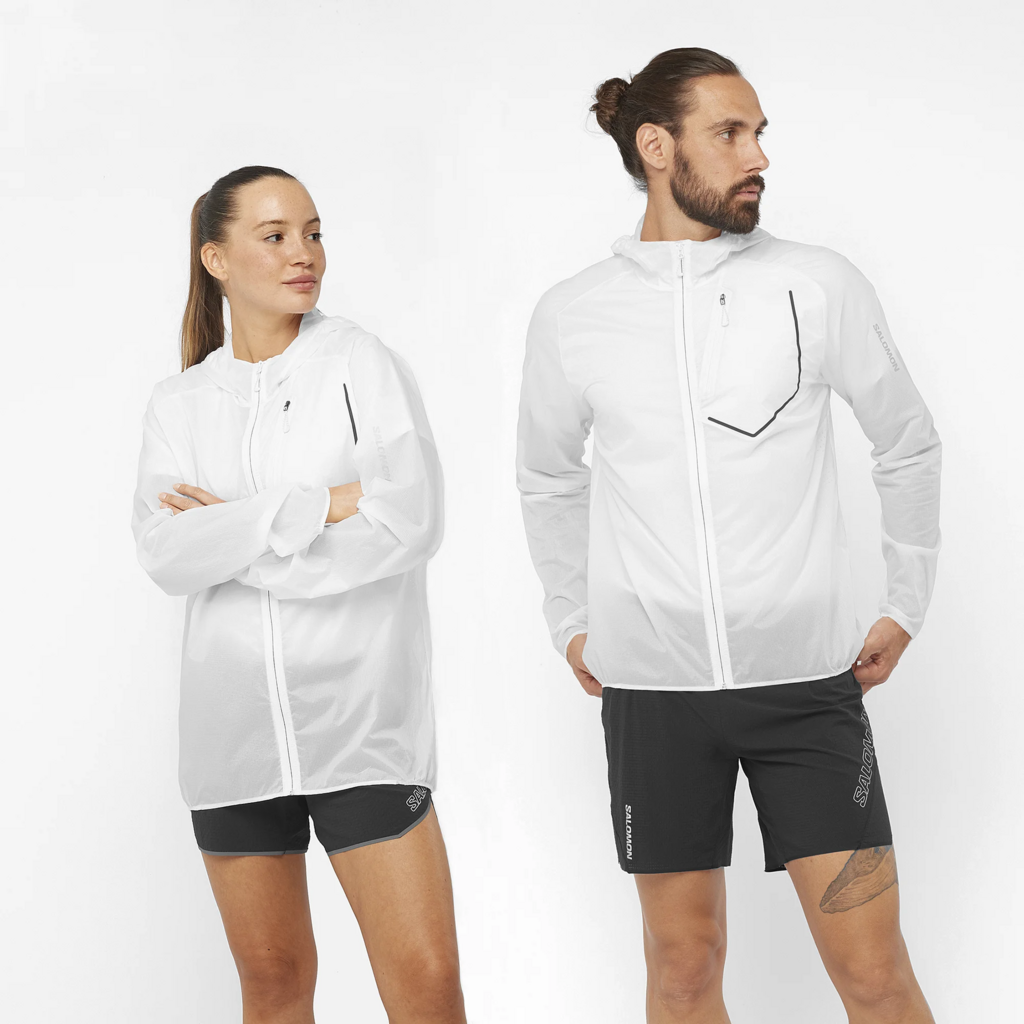 Salomon Bonatti Aero Hoodie White - Giacca Running
