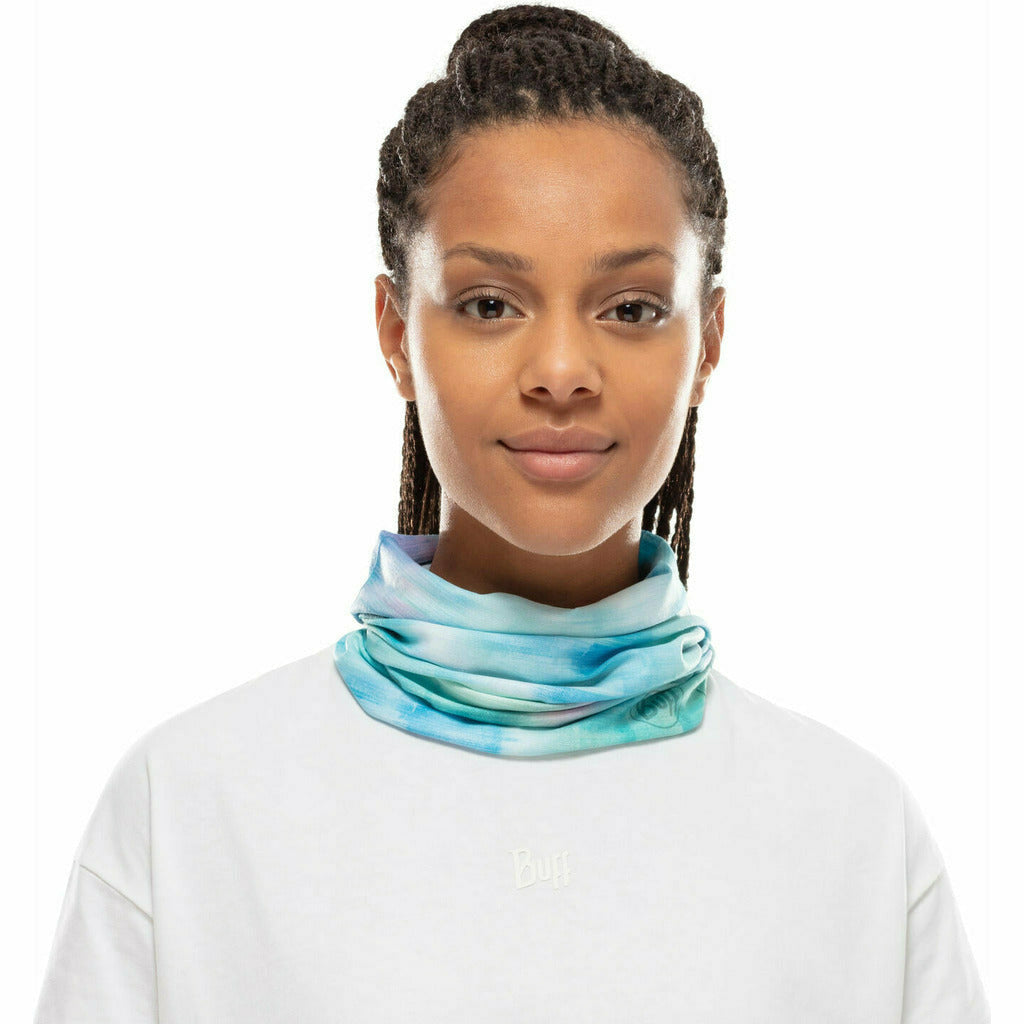 Buff Coolnet Uv+ Marbled Turquoise - Fascia Scaldacollo Traspirante - Mud and Snow