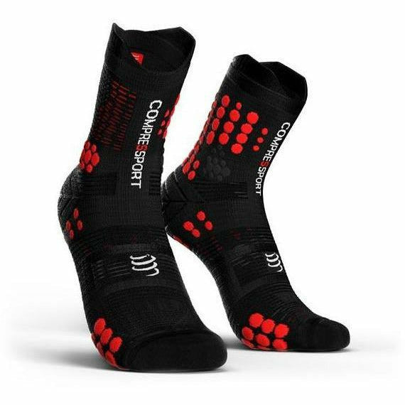 Compressport Pro Racing Socks V3 Trail Black/Red - Mud and Snow
