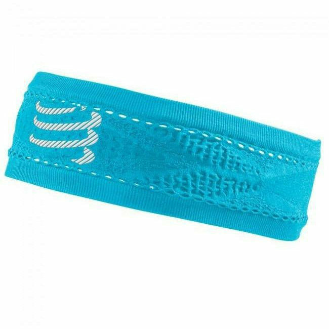 Compressport Thin Headband On/Off Fluo Blue - Mud and Snow