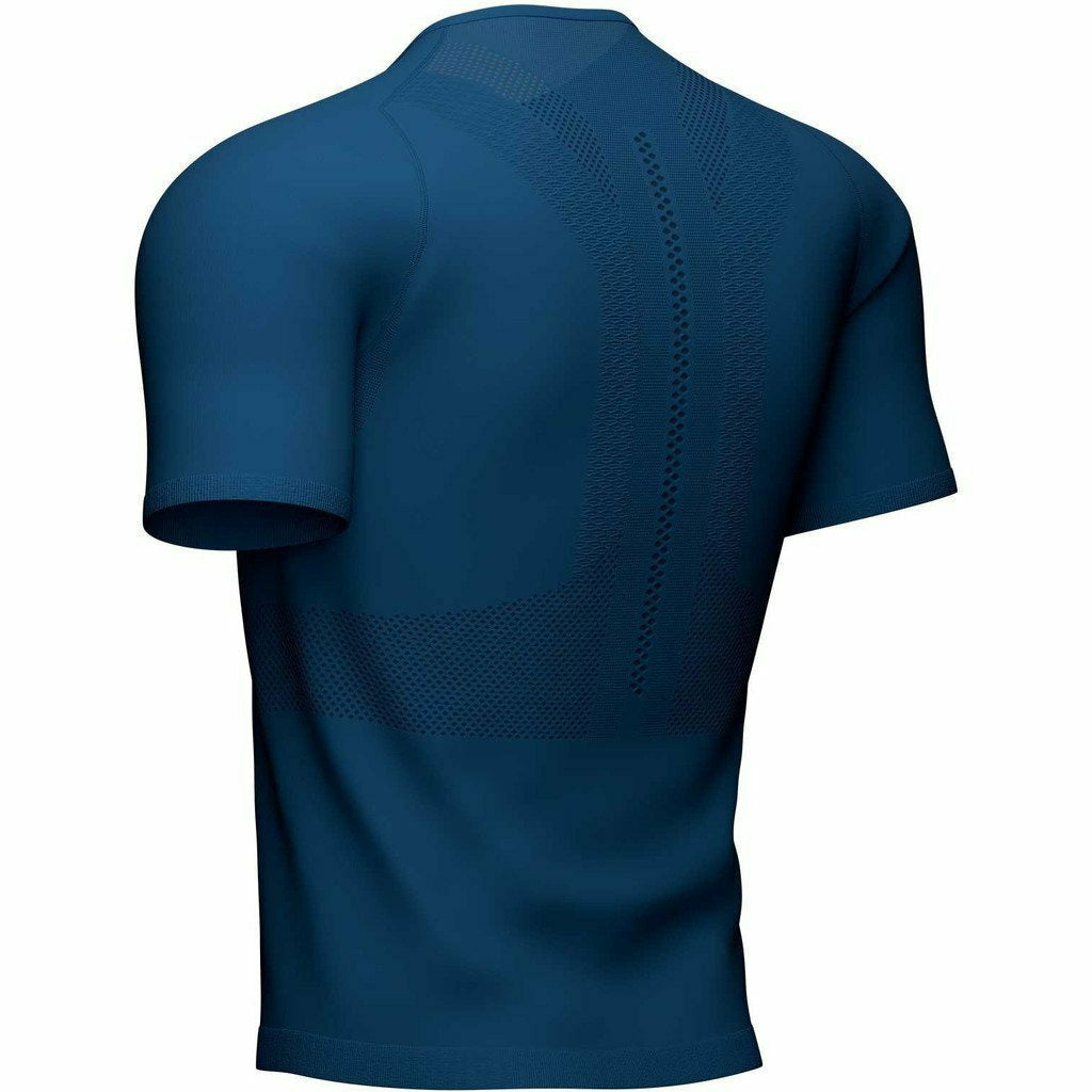 Compressport Trail Half Zipped Top Blue - Maglia Running Uomo - Mud and Snow